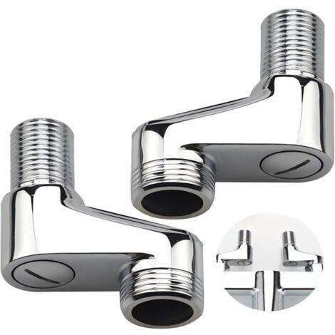 Set di 2 adattatori per raccordi sfalsati in ottone da 3/4" AG x 1/2" AG, sfalsati di 40 mm, raccordo eccentrico da 3/4" x 1/2" per rubinetti a parete