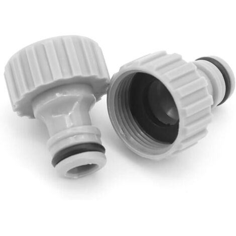 Set di 2 adattatori per serbatoi IBC S60 x 6 IBC - Valvola di ricambio per connessione tubo flessibile da 1/2" - Rubinetto da giardino - Serbatoio di stoccaggio
