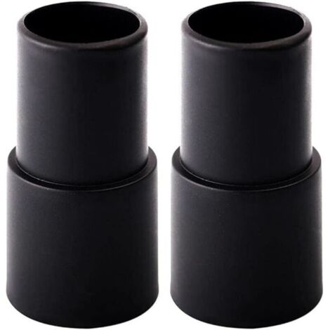 Set di 2 adattatori universali neri da 32 mm a 35 mm per tubi flessibili e accessori per aspirapolvere