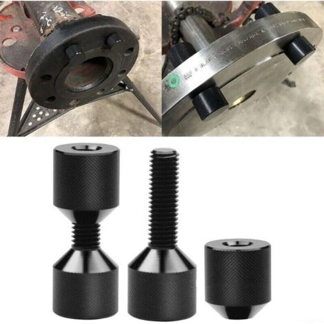 Set di 2 allineatori per flange in alluminio a due fori, progettati per soluzioni efficienti di assemblaggio di tubazioni.