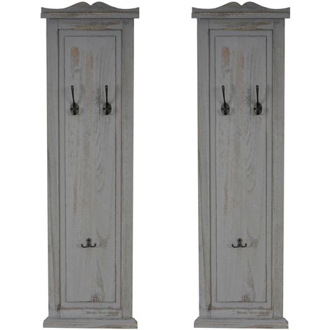 grande con 2 ripiani resistente in legno stile vintage Appendiabiti pieghevole Pumpumly 