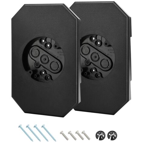 Set di 2 blocchi di montaggio per rivestimento in vinile, kit di montaggio per rivestimento esterno, blocco di montaggio leggero con scatola elettrica integrata, piastra di montaggio a doppio giro da 