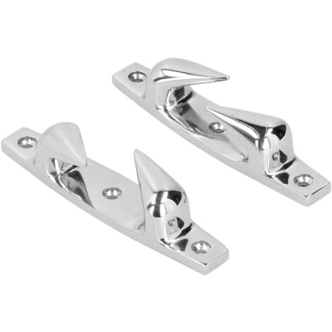 Set di 2 blocchi in acciaio inox da 4,69 pollici per barca, passacavo per ancora, yacht, ambiente marino altamente lucidato, facile installazione