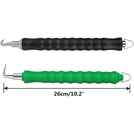 Set di 2 bobine di filo semiautomatiche per foratura con filo ritorto (gancio curvo e dritto)