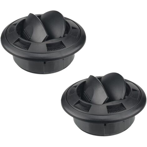 Set di 2 bocchette aria calda per auto - Uscita aria soffiante - 75 mm - Per cruscotto - Per auto, autobus, camper, roulotte - Accessorio universale