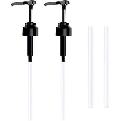 Set di 2 bottiglie vuote con pompa da 5 litri (nere), bottiglie di ricambio in plastica riutilizzabili da 38 cm per liquidi e condimenti per il bagno