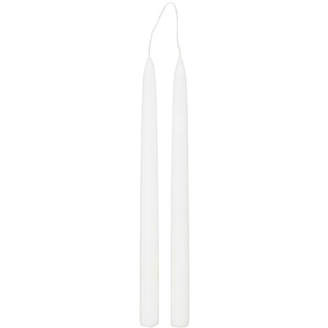 Set di 2 candele a bastoncino hugo h30cm bianco - Atmosphera créateur d'intérieur