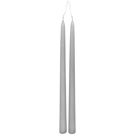 Set di 2 candele a bastoncino hugo h30cm grigio chiaro - Atmosphera créateur d'intérieur