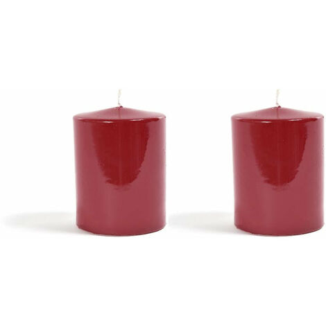 Set di 2 Candele decorative Pillar Lucid confezione con scatola bianca -Ø 4  x 5 cm / Bianco