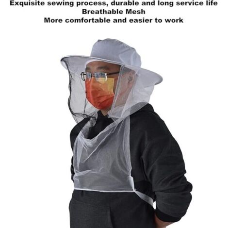 Set di 2 cappelli da apicoltore con rete in garza traspirante, cappelli da apicoltore con rete anti-api per apicoltori, pescatori, cacciatori, escursionisti
