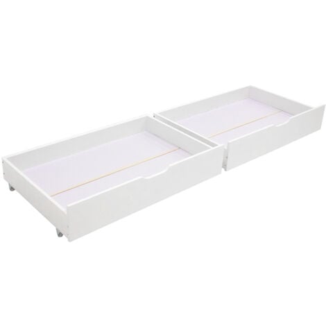 Set di 2 cassetti bianchi sotto il letto MARCEAU