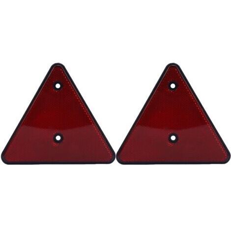 Set di 2 catarifrangenti triangolari rossi ad alta visibilità per rimorchi, camion, barche, SUV, camper e trattori.