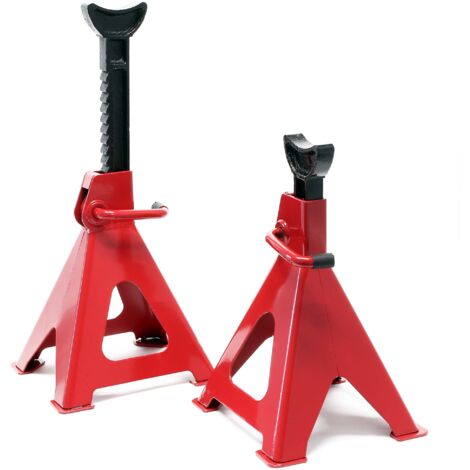 Set di 2 cavalletti di supporto da max 6000 kg ciascuno Colonnetta di sostegno