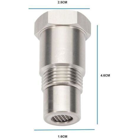 Set di 2 cavi di prolunga per sonda lambda M18 x 1,5 mm con filtro O2, adattatore per sonda di ossigeno, sonda lambda da 45 mm per accessori del sistema di scarico dell'auto, M18 x 1,5 mm