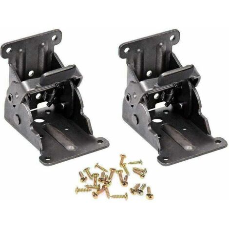 Set di 2 cerniere autobloccanti per gambe di supporto pieghevoli, adatte per raccordi e rinforzi per gambe di tavoli pieghevoli.
