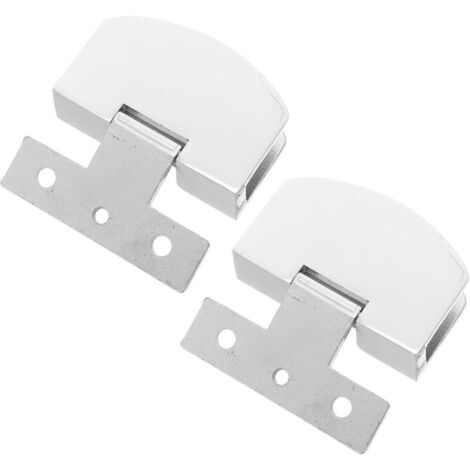 Set di 2 cerniere per porte in vetro, cerniere per mobili in vetro senza telaio per porte pivotanti