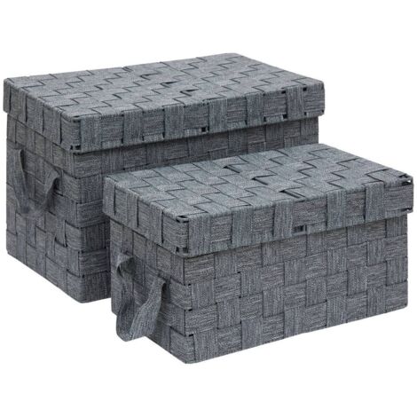 Set di 2 cestini grigi lise - 5five