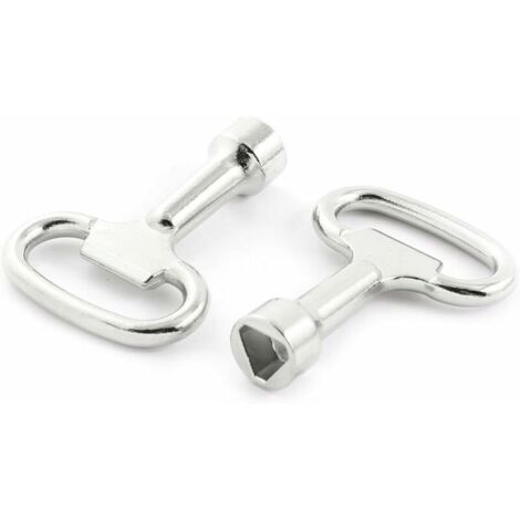 Set di 2 chiavi triangolari in metallo per serrature triangolari da 8 mm
