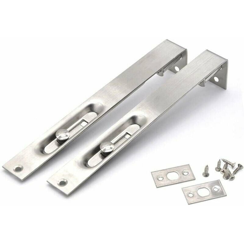 Set di 2 chiavistelli per porta in acciaio