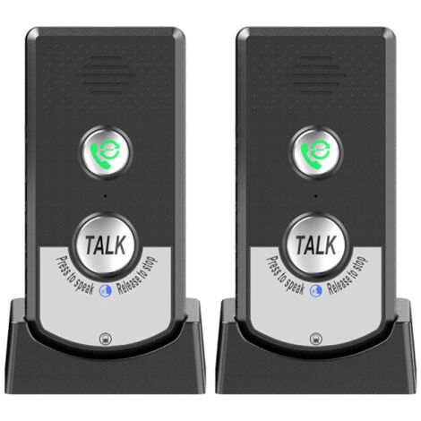 Set di 2 citofoni wireless per la casa, comunicazione vocale bidirezionale, lungo raggio, portatili, ideali per anziani, comunicazione tra stanze, suoneria bidirezionale.