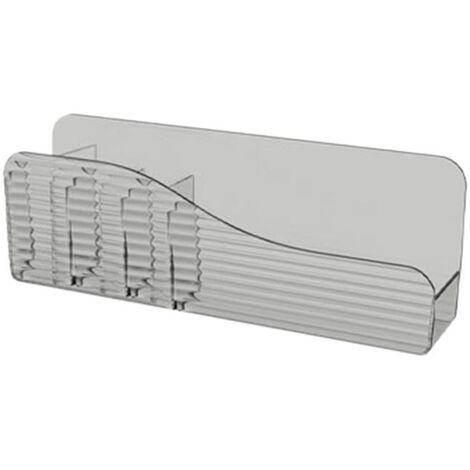 Set di 2 cofanetti porta trucchi con 4 scomparti e porta pennelli, ideale per toelette, bagni e docce - Grigio