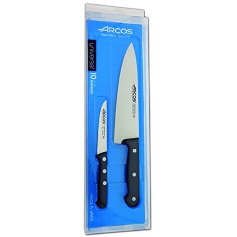 Set di 2 coltelli da cucina Arcos Arcos Universal Universal 285800 acciaio inox e mango Set di pezzi in poliossimetilene di 2 in valigetta