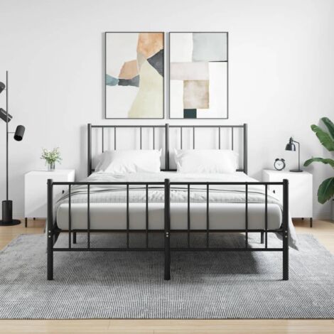 Set di 2 Comodini da Camera da Letto,Tavolini Bianchi 40x40x50 cm in Legno Multistrato -MN38377