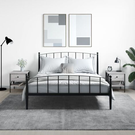 Set di 2 Comodini da Camera da Letto,Tavolini Grigio Sonoma 40x42x45 cm in Legno Multistrato -MN13728