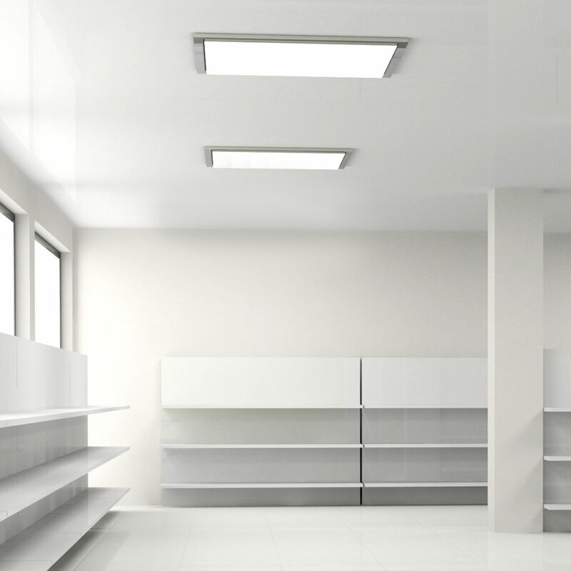 Image of Etc-shop - Set di 2 lampade da incasso a soffitto a led soggiorno sala da pranzo in alluminio luce griglia illuminazione bianco caldo
