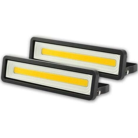 Set di 2 faretti LED per esterni 50W 4000LM, potente faretto LED per esterni 220V IP66 impermeabile, illuminazione di sicurezza bianco caldo 3000K per terrazza, giardino, cortile, parco, garage [Class