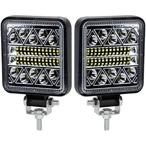 Set di 2 fari da lavoro a LED, 102W, 15.000 lm, luci di retromarcia a LED da 12V, per auto, trattori, barche e camion da 12-24V