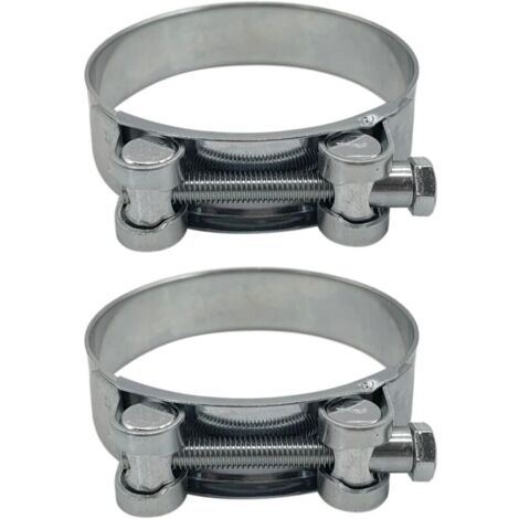 Set di 2 fascette stringitubo rinforzate per tubi in acciaio zincato da 86-91 mm