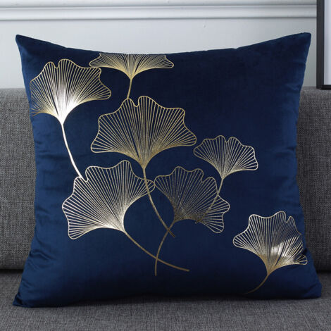 Set di 2 federe per cuscini 45x45cm, federa per cuscino divano blu navy, federa per cuscino soggiorno