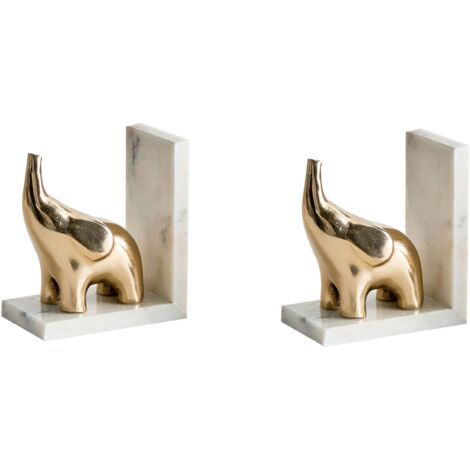Set di 2 fermalibri Marmo Oro Kotezi