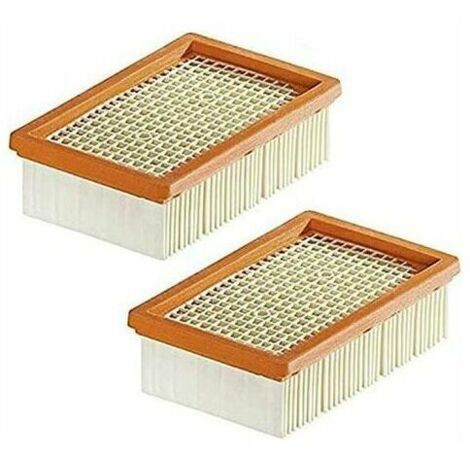 Set di 2 filtri di ricambio per aspirapolvere a pieghe piatte Kärcher WD4 WD5 WD6 MV4 MV5 MV6