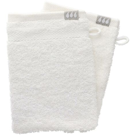 Set di 2 flanelle 15x21 cm 100% cotone - bianco - Tendance