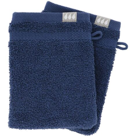 Set di 2 flanelle 15x21 cm 100% cotone - blu navy - Tendance