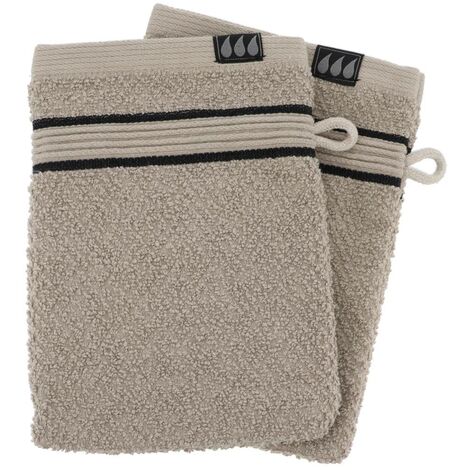 Set di 2 flanelle 15x21 cm 100% cotone - cordoncino nero - Tendance
