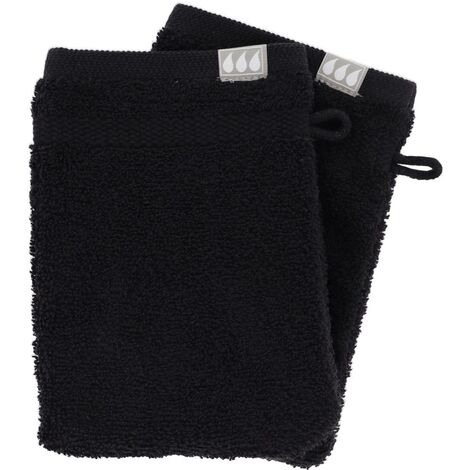 Set di 2 flanelle 15x21 cm 100% cotone - nero - Tendance