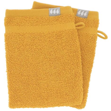 Set di 2 flanelle 15x21 cm 100% cotone - senape - Tendance