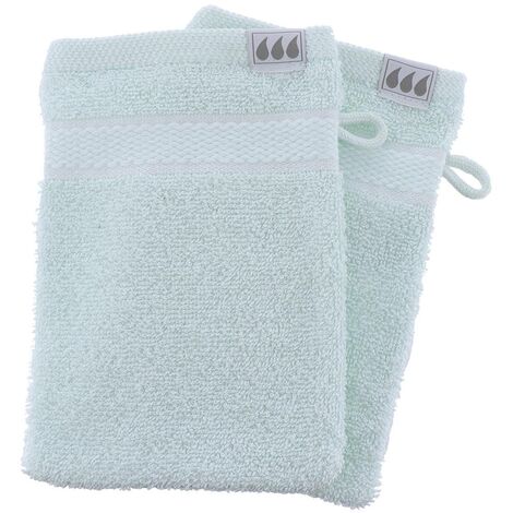 Set di 2 flanelle 15x21 cm 100% cotone - verde pastello - Tendance