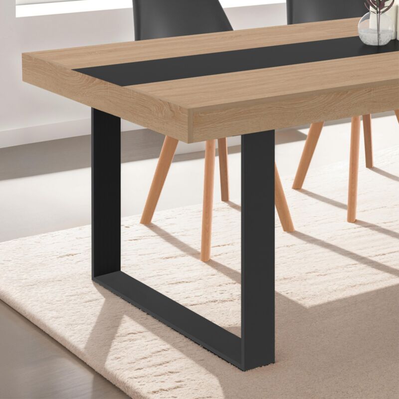 Set di 2 gambe per tavolo quadrato 78x71 cm design industriale