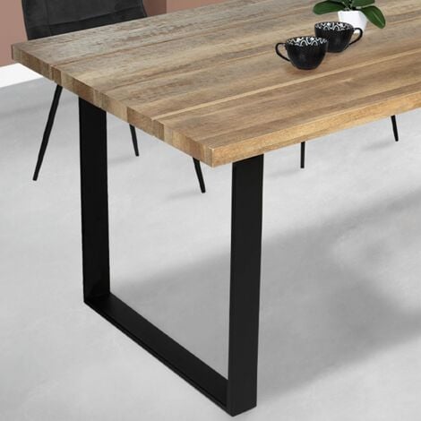 Set di 2 gambe per tavolo quadrato 78x71 cm design industriale