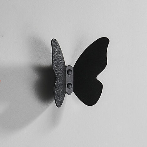 Set di 2 ganci a forma di animale, appendiabiti doppio con ganci, ganci in acciaio inossidabile nero opaco per camera da letto, armadio e bagno.