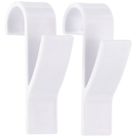 Set di 2 ganci in plastica per scaldasalviette - bianco - Tendance