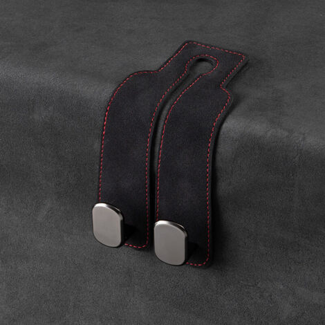 Set di 2 ganci per poggiatesta auto, ganci universali per sedili auto, supporto per gancio poggiatesta sedile posteriore auto, accessori interni auto, gancio (nero)