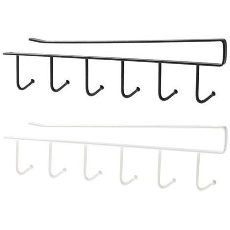 Set di 2 ganci portaoggetti per tazze, armadietto, utensili da cucina, cravatte, cinture e sciarpe, gancio portaoggetti sotto l'armadietto