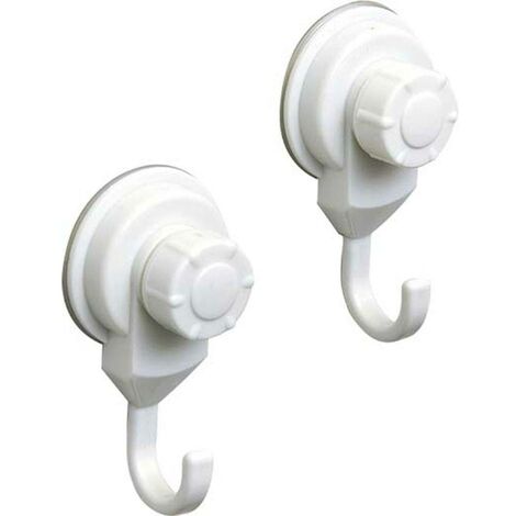 Set di 2 ganci promozionali pp su ventose - bianco - Tendance