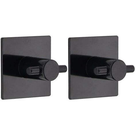 Set di 2 ganci quadrati in abs da 3 m - nero - Tendance