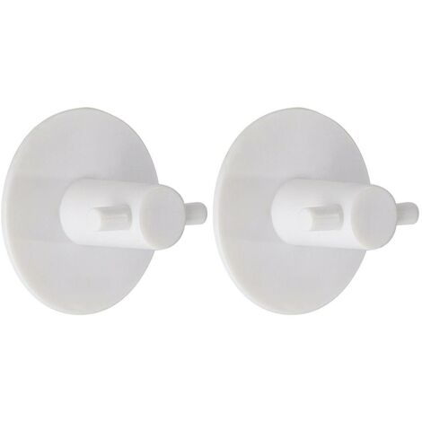 Set di 2 ganci tondi in abs 3m - bianco - Tendance